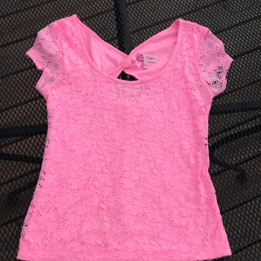 Lace Halter Back Top - Picture 3 of 4